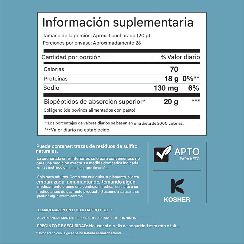 Colágeno en Polvo NeoCell Bio-Peptides – 20g por Porción | Piel Joven y Articulaciones Fuertes