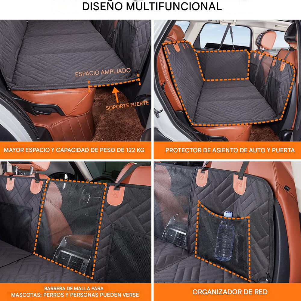 🐶 Tu Perro Cómodo, Tu Auto Limpio | Funda de Asiento para Mascotas 🚗