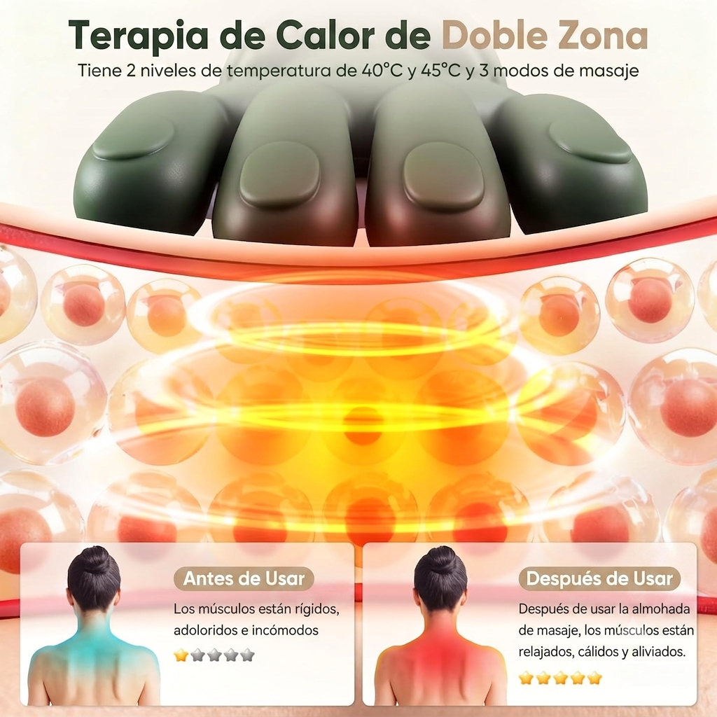 Masajeador Shiatsu Tuani — Pa' Quitarte Esa Tensión de Una Vez