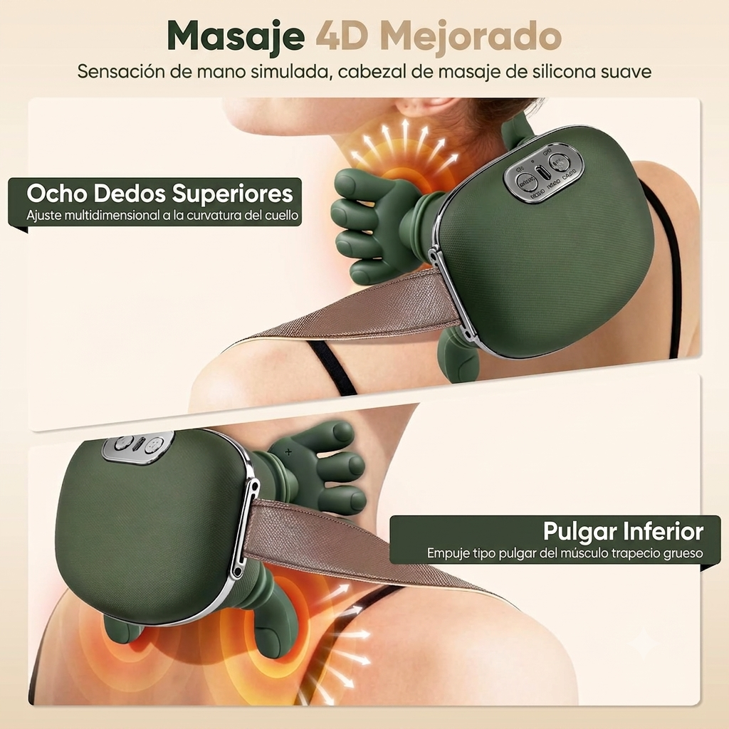 Masajeador Shiatsu Tuani — Pa' Quitarte Esa Tensión de Una Vez