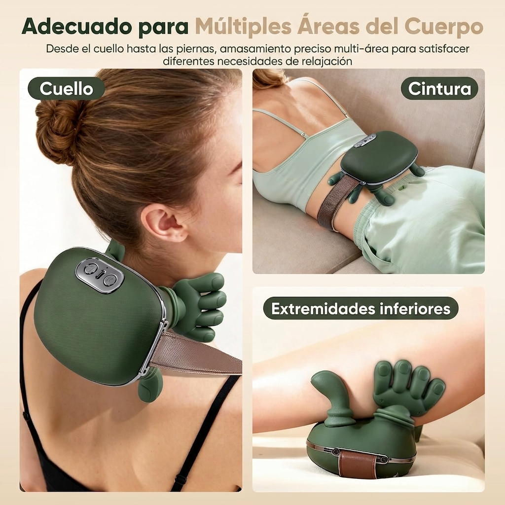 Masajeador Shiatsu Tuani — Pa' Quitarte Esa Tensión de Una Vez