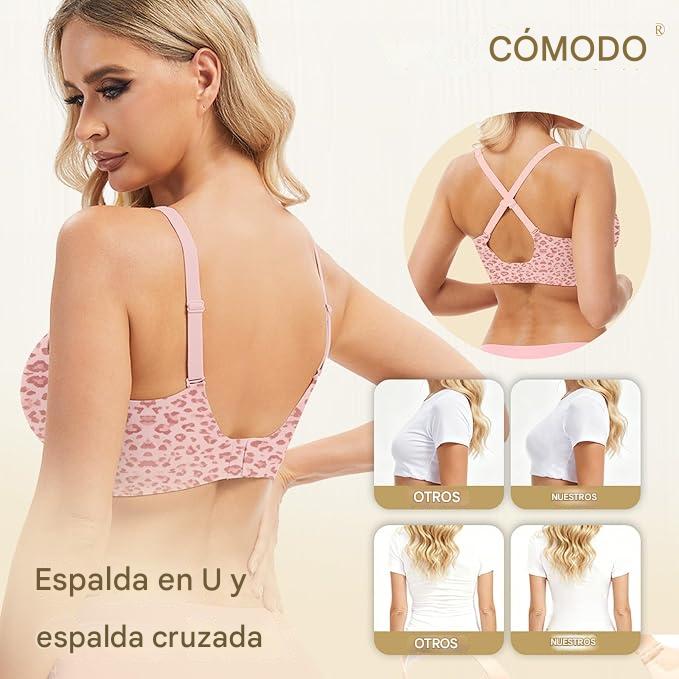 Brasier Push Up Sin Varilla para Mujer – Ultra Cómodo y Sin Costuras
