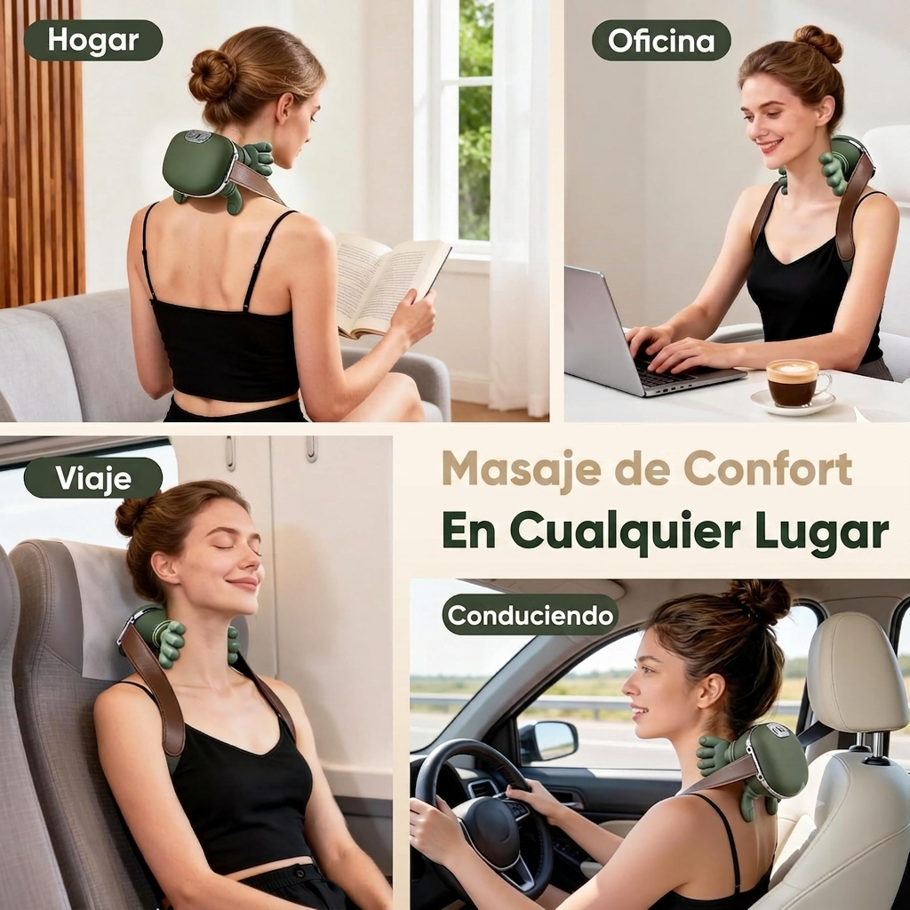 Masajeador Shiatsu Tuani — Pa' Quitarte Esa Tensión de Una Vez